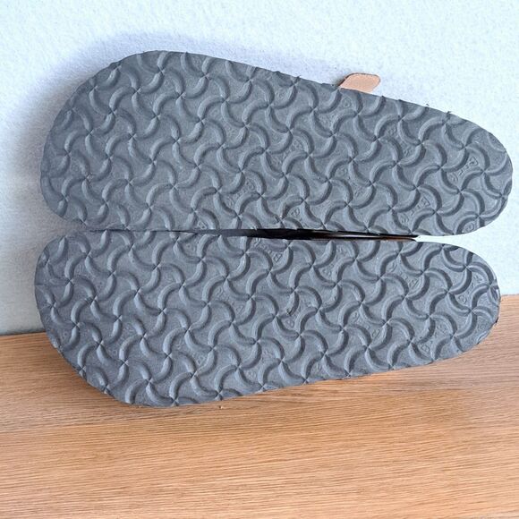 Birkenstock Papillio Gizeh Women 40 9 Silver Metallic Copper Platform Sandals - Picture 7 of 12